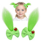 Green Furry Hair Bow Christmas Hair Clip For Girls Women Halloween Hair Clip Halloween Cosplay Costume Accessories Props