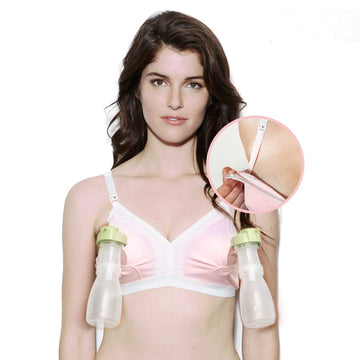 The Dairy Fairy Rose Pumping Bra Hands Free Nursing Bras For Breastfeeding, Soft Breast Feeding Bras For Women Of All Body Types
