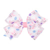 Wee Ones Girls' Easter Print Grosgrain Hair Bow On Wee Stay No-Slip Clip, Handmade, Medium, Easter Bunny Print