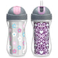 Chicco Flip-Top Straw Cup 9oz | Insulated Toddler Sippy Cup with Soft Silicone Straw | No-Spill | Easy-Clean | BPA-Free | 2pk | 