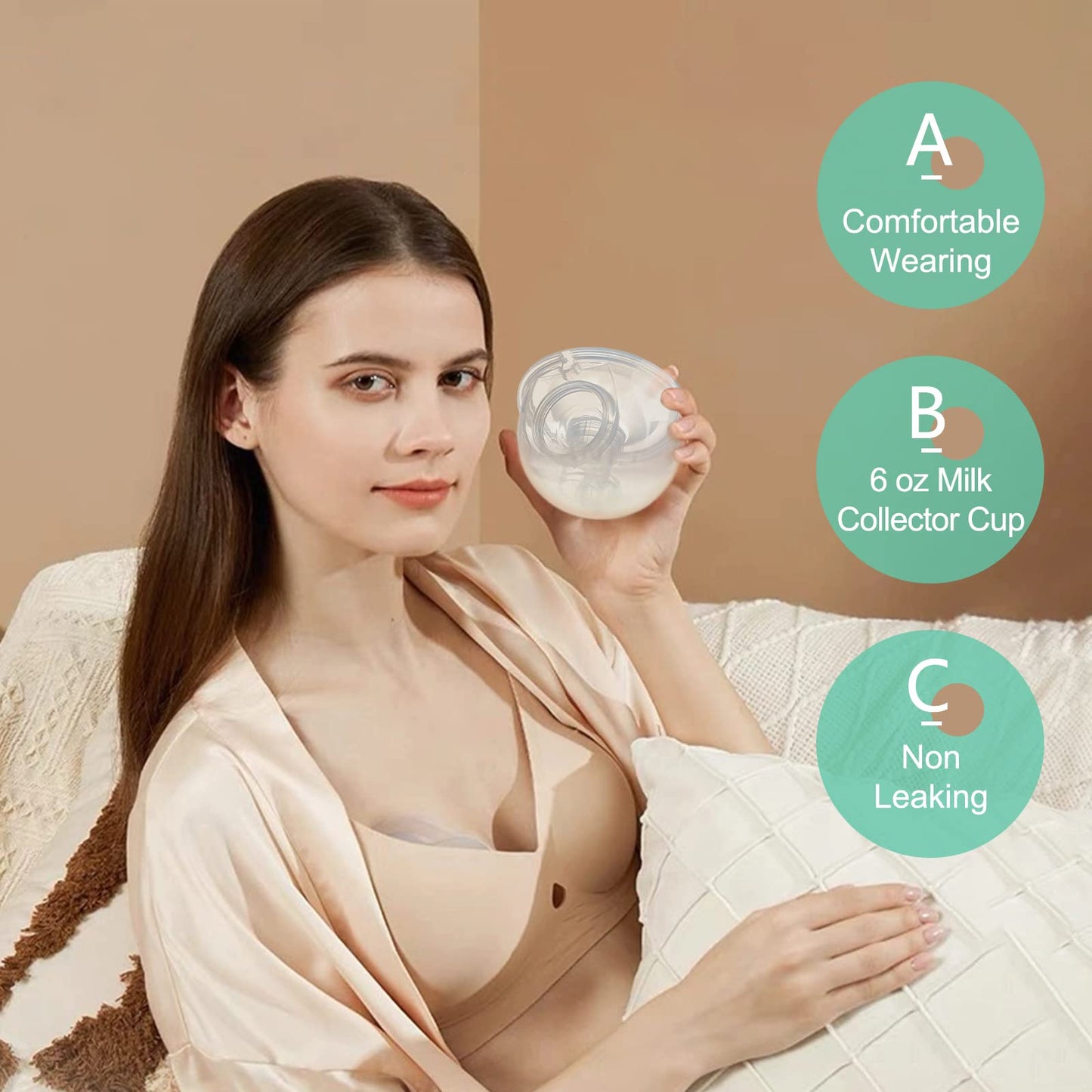 Pdfans Wearable Breast Pump Parts Milk Collector Cup Accessories 24Mm Compatible With Momcozy/Tsrete S9/S10/S12 Pump Replacement