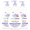 Baby Dove Calming Moisture Sensitive Skin Night Time Wash, 3 Pack Hypoallergenic And Tear-Free Bath Wash, Scented, Suitable For
