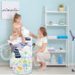 Fxocshe Large Storage Basket,Dinosaur Baby Hamper,Collapsible Canvas Waterproof Coating Boys Hamper For Storage Bin Toy Bins,Kid