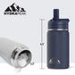 Hydrapeak Mini 14Oz Water Bottle With Straw Lid, Stainless Steel Double Wall Insulated Water Bottle | Leak-Proof And Spill-Proof