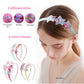Fishdown Girls Headbands For Kids Glitter Toddler Girl Sequin Headbands Glitter Heart Rainbow Butterfly Star Non-Slip Headbands