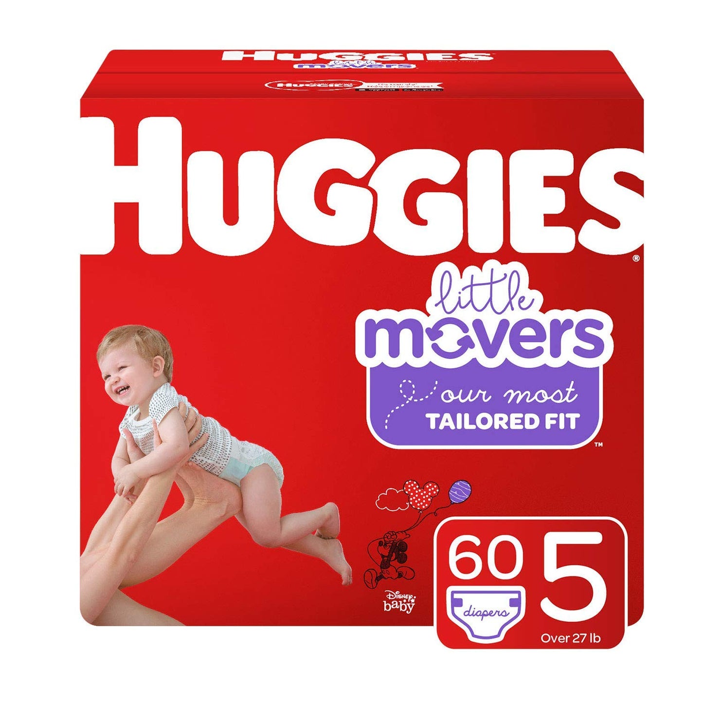 Huggies Little Movers Diapers, Size 5, 60 Ct