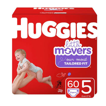Huggies Little Movers Diapers, Size 5, 60 Ct