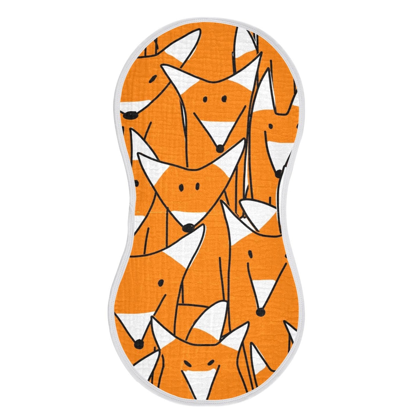 YYZZH Cartoon Red Fox Big Family Pattern Muslin Burp Cloths for Baby 1 Pack 100% Cotton Baby Washcloths Bibs for Boy Girl