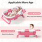 Collapsible Baby Bathtub For Newborns With Thermometer And Soft Floating Cushion Portable And Foldable Travel Baby Girl Bath Tub
