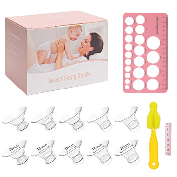 Flange Sizing Kit Upgrade, 10Pcs 13/15/17/19/21Mm Flange Inserts, Compatible With Most 24Mm Wearable Breast Pumps From Medela/Sp