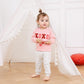 Lucikamy Toddler Baby Girl Boy Valentines Day Outfit Long Sleeve Letter Print Sweatshirt Shirt Infant Spring Clothes (F-Pink, 3-