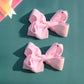 2Pcs Glitter Pink Bows For Girls 5Inchs Hand-Made Shiny Glitter Ribbon Hair Bows Alligator Clips Sparkle Sequins Hair Accessorie