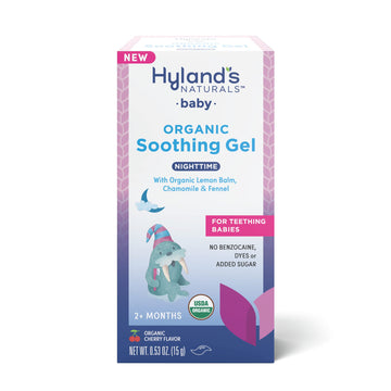Hyland'S Naturals Baby - Organic Nighttime Oral Pain Soothing Gel, With Lemon Balm, Chamomile & Fennel, Easy-To-Apply, Ages 2 Mo