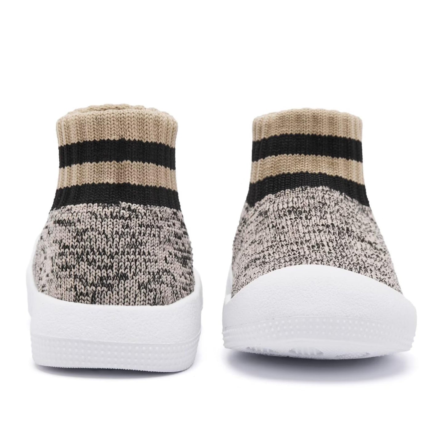 Baby Shoes Girls Boys Baby Sock Shoes With Grip Baby Slippers Infant Walking Shoes Non Slip 9-12 Months Khaki