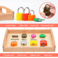 MIKNEKE Montessori Lock and Key Toy Set for Toddlers, Toy Keys Homeschool Preschool Learning Activities, Wooden Montessori Mater