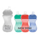 Nuby Mini Gripper No-Spill Baby Sippy Cups with Soft Spout - (3 Pack) 6 oz - 6+ Months - Red/Blue/Green