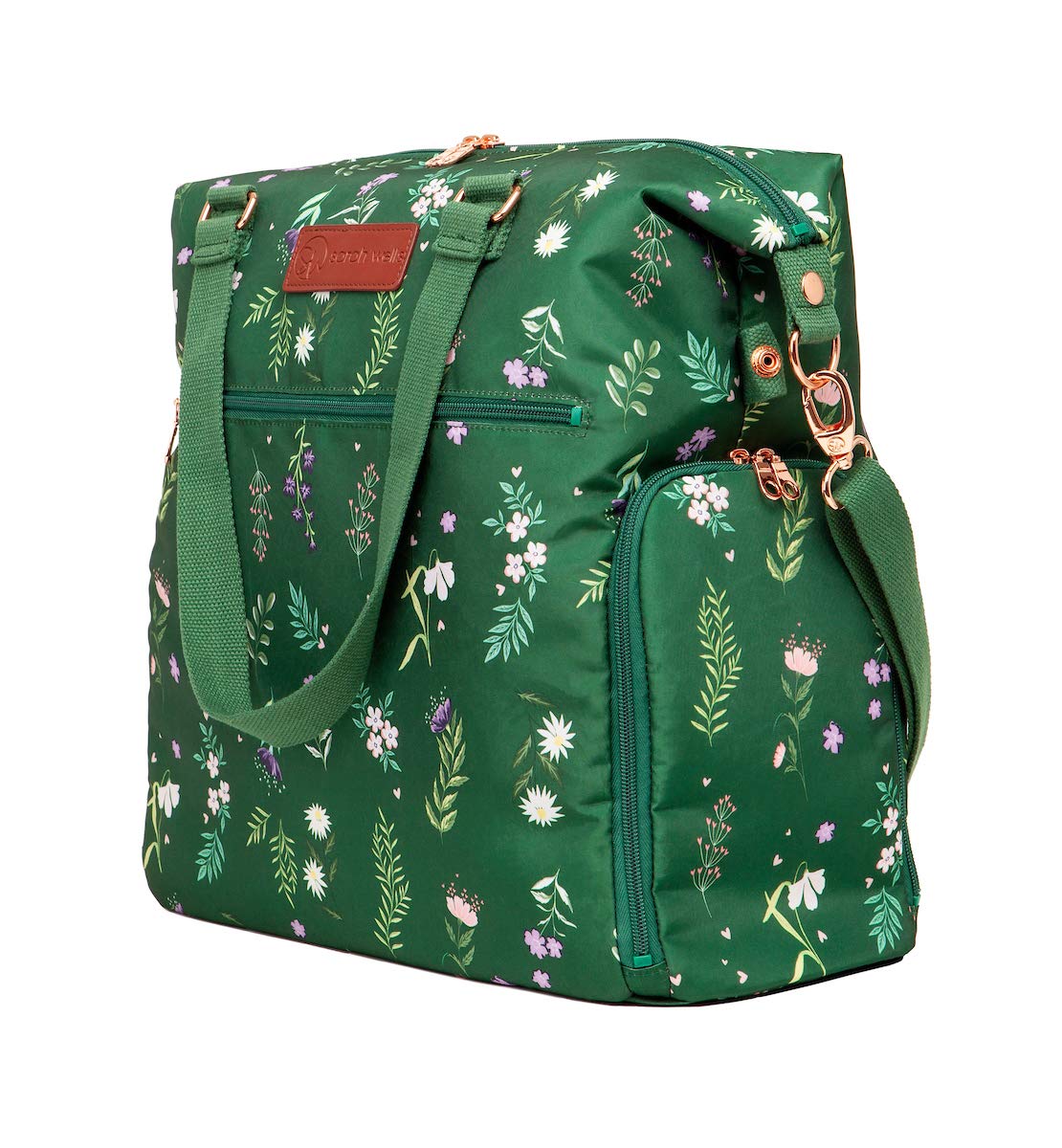 Sarah Wells Lizzy Womens Handbag Breast Pump Bag Olive Floral - 1 Count (Pack Of 1)