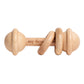 Pearhead Wooden Baby Rattle & Teether - Laser-Engraved Keepsake, Natural Beechwood, Montessori Sensory Toy Develops Fine Motor S