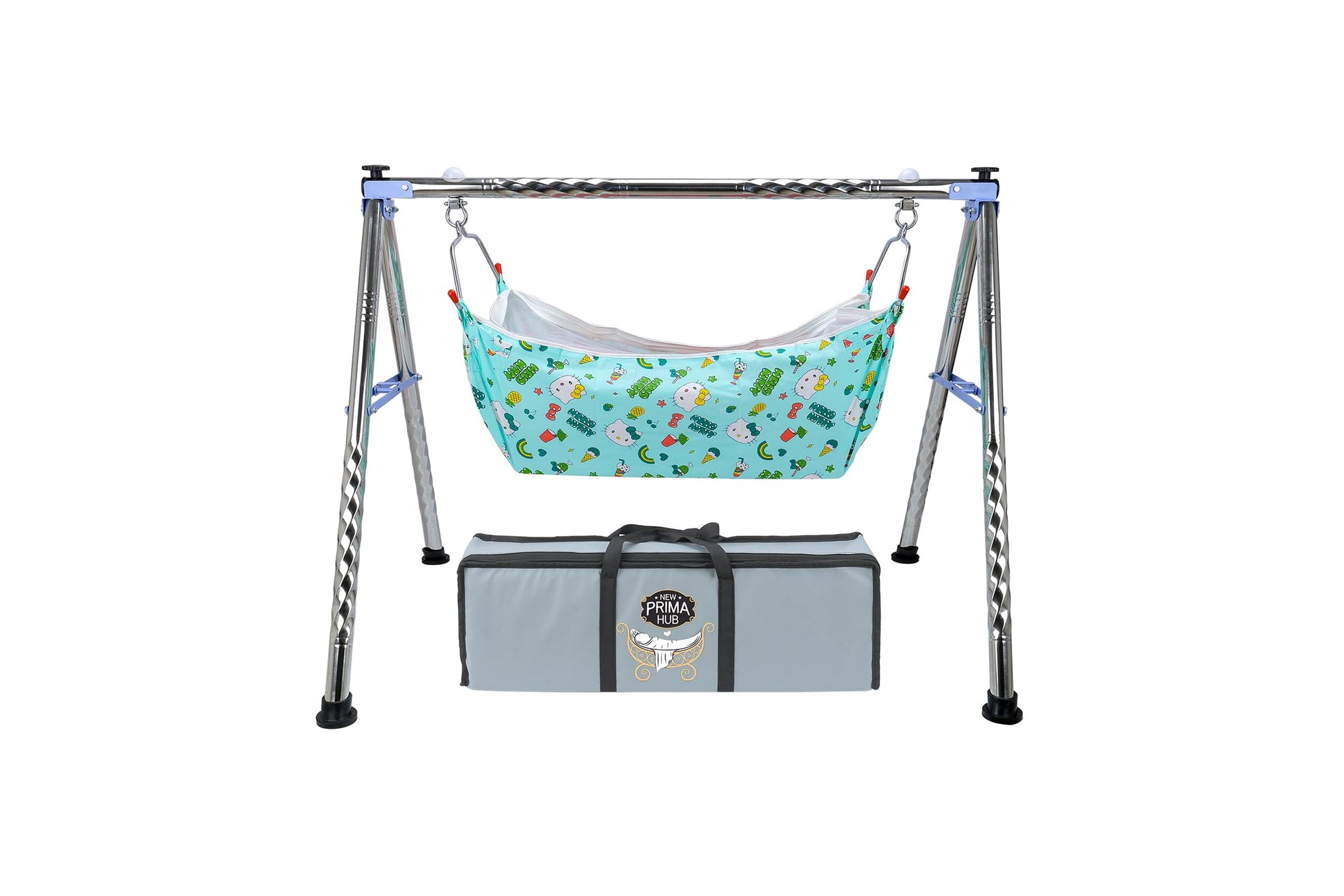 New Prima Hub Cradle, Swing, Ghodiyu, Palna, Jhula For New Born Baby Boy And Girl Easy To Assemble, Portable, Lightweight, Stain