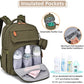 Diaper Bag Backpack, Babbleroo Unisex Bags With Changing Pad, Pacifier Case & Stroller Straps, Multifunction Waterproof Travel B