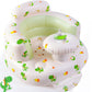 Upgraded Inflatable Baby Seat with Tray, Thicker Sit Me Up Floor Seat for Baby Chair Sit Me Up, Portable Blow Up Baby Chair Lear