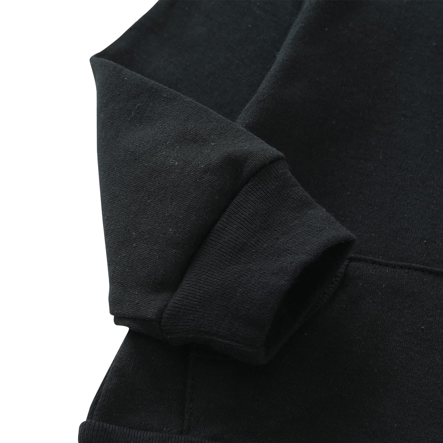 Romperinbox Unisex Solid Baby Sweatshirts Hoodies, Lightweight Full Zip-Up Jackets Coat 0-24 Months (Black, 0-3 Months)