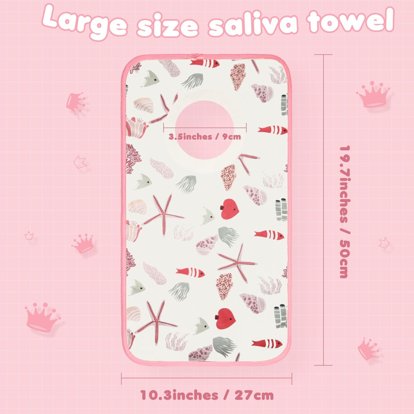 Newwiee 5 Pcs Large Towel Bib Toddler For Baby Toddler Cloth Bib Soft Pullover Baby Absorbent Full Coverage Drooling Feeding(Cut