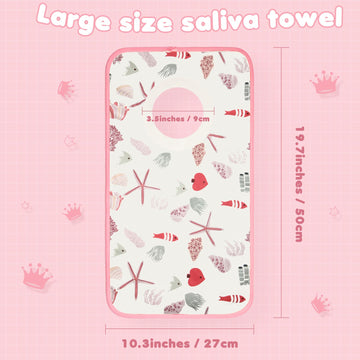 Newwiee 5 Pcs Large Towel Bib Toddler For Baby Toddler Cloth Bib Soft Pullover Baby Absorbent Full Coverage Drooling Feeding(Cut