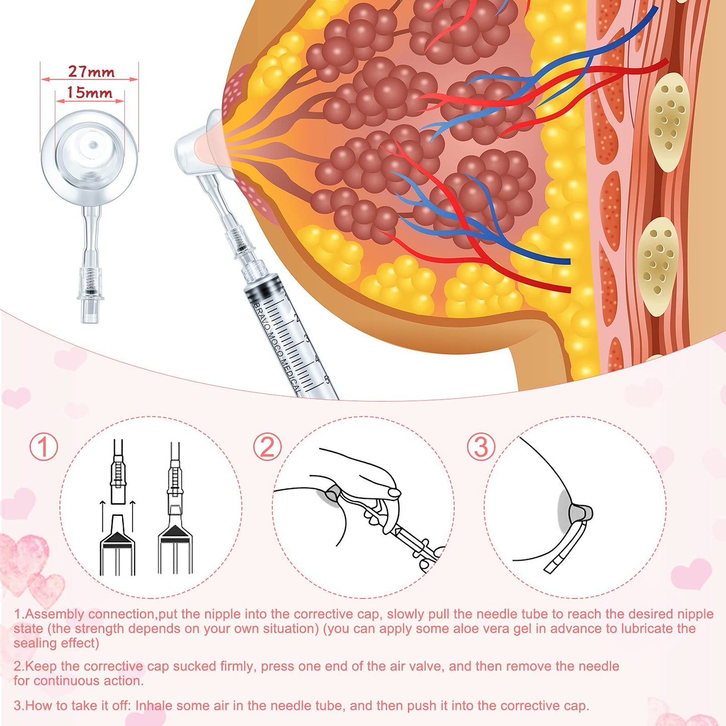 Bbto 8 Pieces Nipple Suction Cups Nipple Corrector Sucker Nipple Pullers Aspirator Women Nipple Everter Flat Inverted For Breast