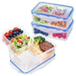 Kigi Small Food Storage Containers, Rectangle, 4-Sided Locking Airtight Lids, Bpa-Free Plastic, Leak-Proof, Ideal For Lunch, Mea