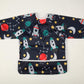 Sigzagor Baby Bib Sleeved Shirt With Pocket 1-3 years old Toddler Painting Drawing (Rocket)