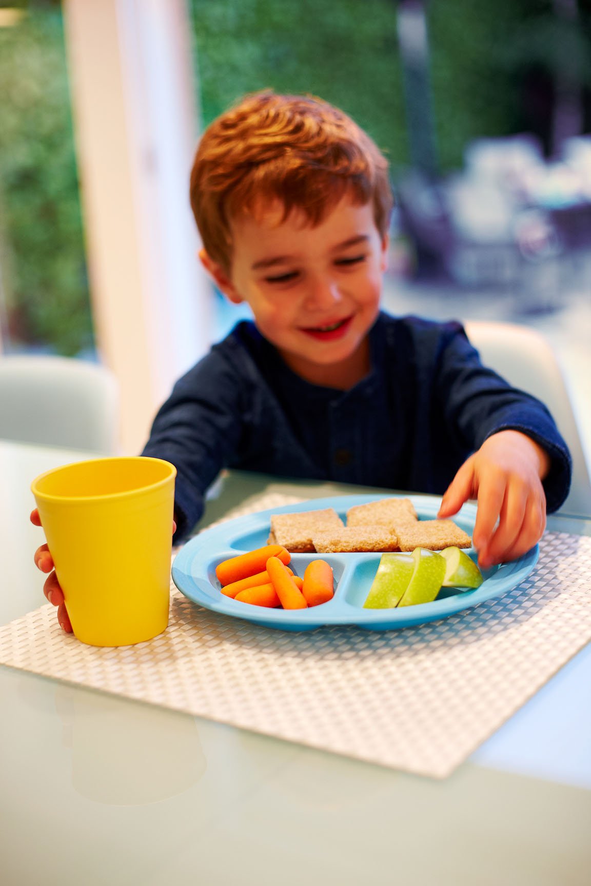 Green Eats 4 Pack Snack Plate, Green