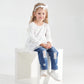 Toddler Girl Outfits 3T Girls Clothes Cotton Long Sleeve Shirt Frayed Denim Pants Cute Ripped Jeans Outfits Kid Little Girl Clot