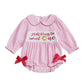 Half Birthday Outfit Baby Girl Half Way to Sweet ONE Donuts Long Sleeve Romper Smocked Bubble Clothes Cake Smash (Pink, 3-6 Mont
