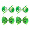 YanJie St. Patrick's Day Hair Bows Clips Barrettes Irish Green Hair Bow Shamrock Clover Hair Alligator Clips Ribbon Hair Bows Ha