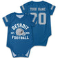OAOANS Detroit Baby Clothes Custom Name Number Personalized Football Baby Jersey Clothing Newborn Toddler Apparel 0-24 Months Gi