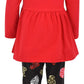 Unique Baby Girls Valentines Day Toddler Animal Print Hearts Legging Set Outfit (3 Years, Red)