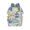 Personalized Dinosaur Diaper Bag with Name - Custom Baby Bag, Nursing Tote Backpack for Mom, Custom Name Mommy Daypack, Shower G