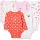 Amazon Essentials Disney | Marvel | Star Wars | Princess Baby Girls' Long-Sleeve Bodysuits, Pack Of 5, Minnie Rainbow Chaser, Pr