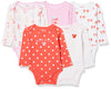 Amazon Essentials Disney | Marvel | Star Wars | Princess Baby Girls' Long-Sleeve Bodysuits, Pack Of 5, Minnie Rainbow Chaser, Pr