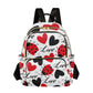 Yasala Women Fashion Backpack Ladybug Love Heart Sturdy Daily Bag Compact Regular Bag Diaper Bag