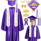 Wikitot Kindergarten Graduation Cap And Gown - Purple Preschool Graduation Cap And Gown With 2025 & 2026 Tassels, Preschool Grad
