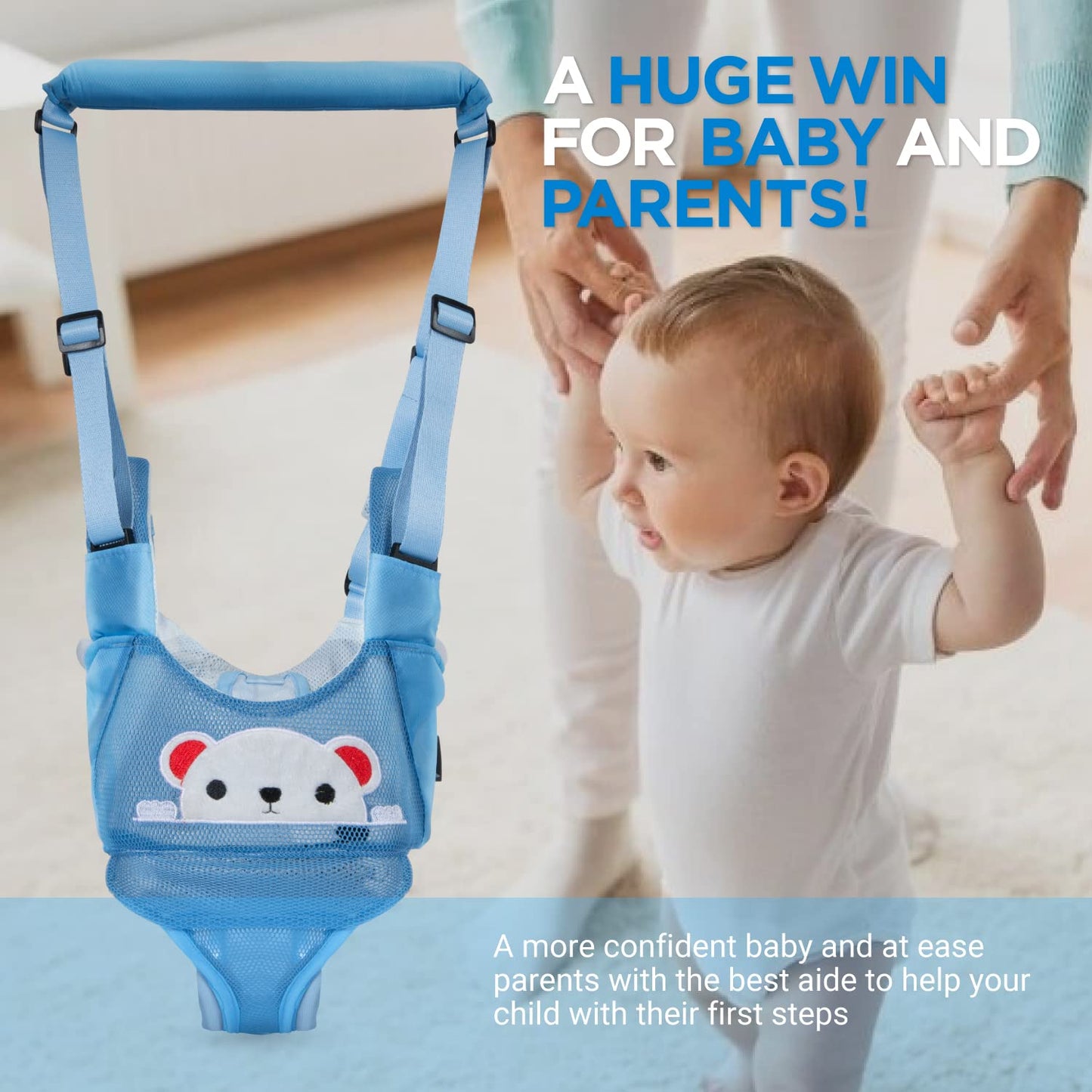 Watolt Baby Walking Harness - Handheld Kids Walker Helper - Toddler Infant Walker Harness Assistant Belt - Child Baby Walk Learn