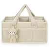 HAGOT Nappy Caddy, Large Capacity Foldable Travel Diaper Organizer, with Compartments, for Wet Wipes and Baby Items
