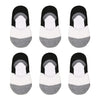 Vwu Toddler Socks No Show Kids Baby Thin Cotton Socks Anti Slip Color Assorted 1-8T Black Gray White 6 Pack, 1-3T