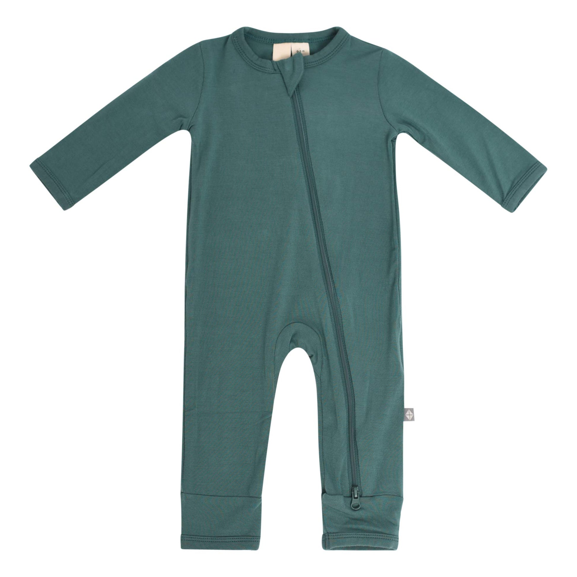 Kyte Baby Soft Bamboo Rayon Rompers, Zipper Closure, 0-24 Months (Newborn, Emerald)