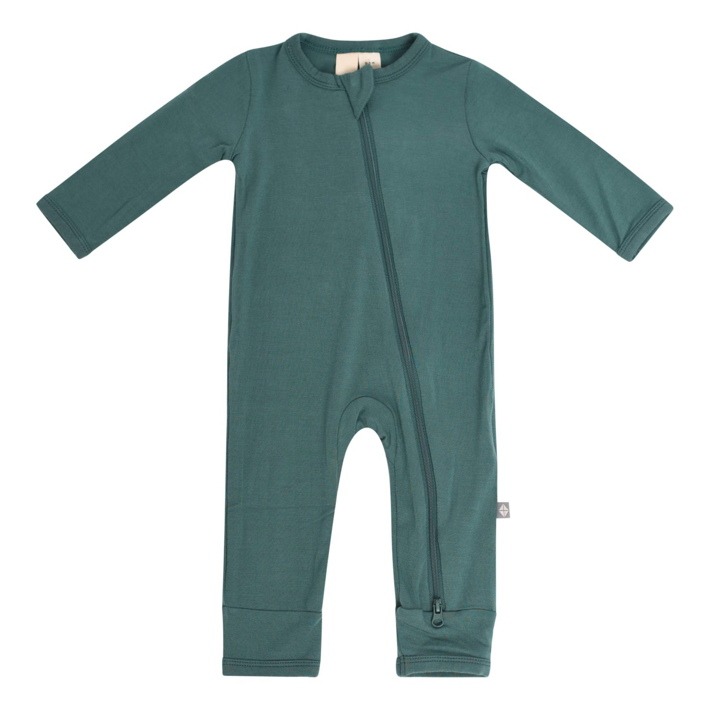 Kyte Baby Soft Bamboo Rayon Rompers, Zipper Closure, 0-24 Months (3-6 Months, Emerald)