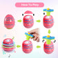 Easter Eggs Toys,4 Pack Easter Egg Spinning Tops With Flash & Music,Easter Gifts For Kids Easter Basket Essentials Stuffers,East