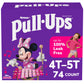 Pull-Ups Girls' Potty Training Pants, Size 4T-5T Training Underwear (38-50 Lbs), 74 Count