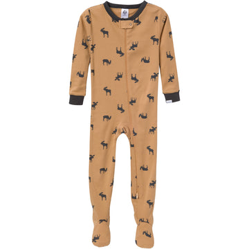 Gerber Baby-Boys 2-Pack Footed Pajamas, Moose, 3-6 Months